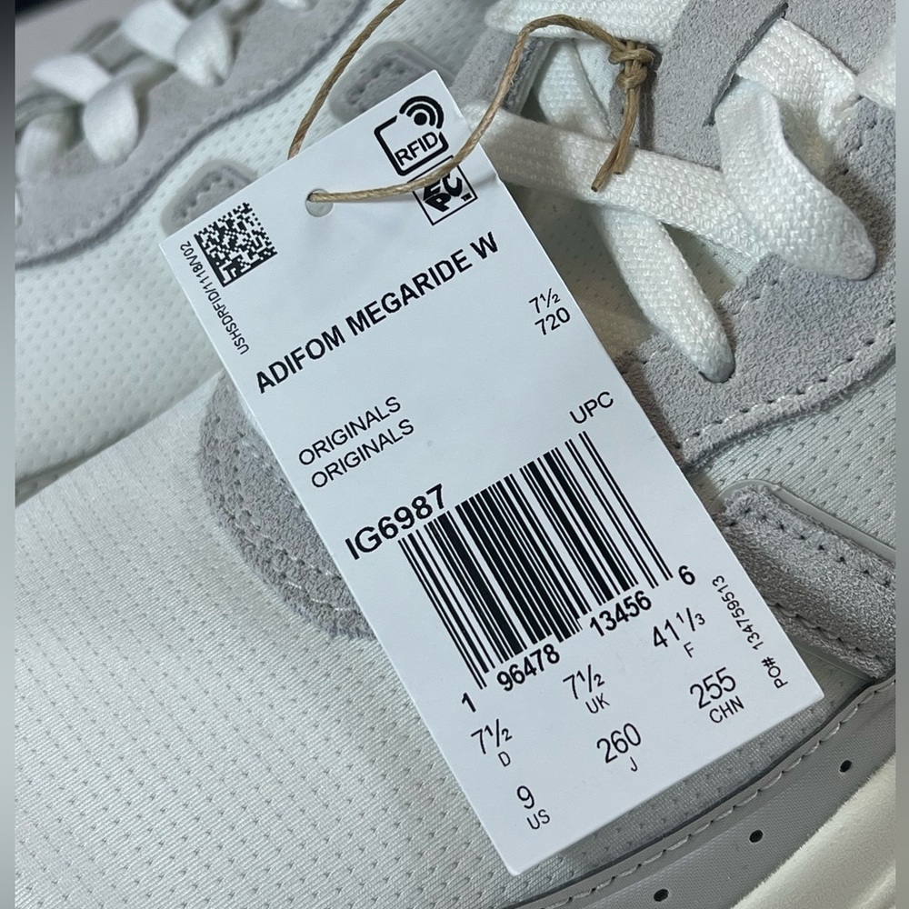 🆕 Adidas Originals Adifom Megaride in White and Grey Sneakers Women’s Size: 9 - Picture 10 of 15